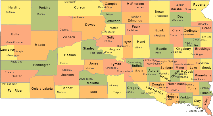 south-dakota-county-map