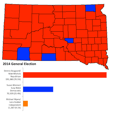 2014 Daugaard Wismer general election map